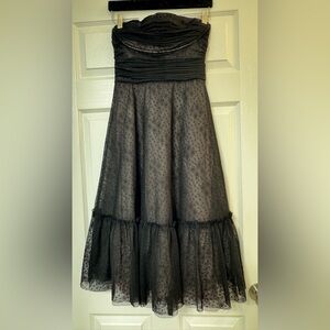 BCBGMAXAZRIA Black Lace Dress Size S